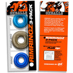 Rimringz Multi Size 3 Pack – Plush Soft Comfort Cockring Set Blue > Cock Ring > Sets
