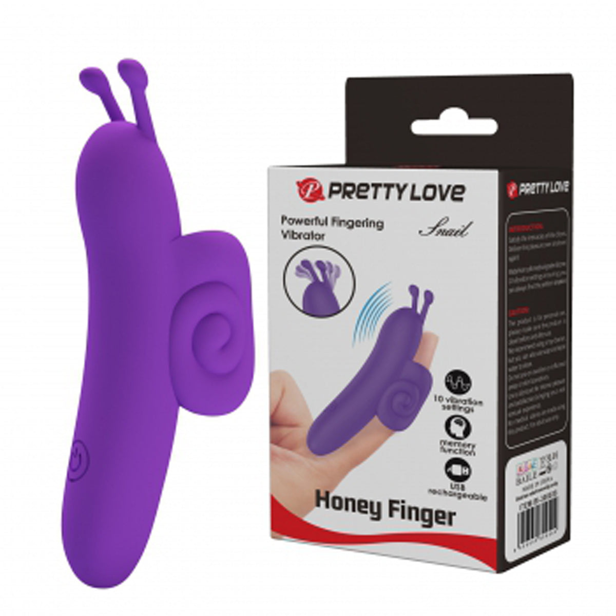 Rechargeable Snail – Ergonomic Silicone Finger Vibrator with 10 Vibration Modes > Vibrators > Finger Vibrators