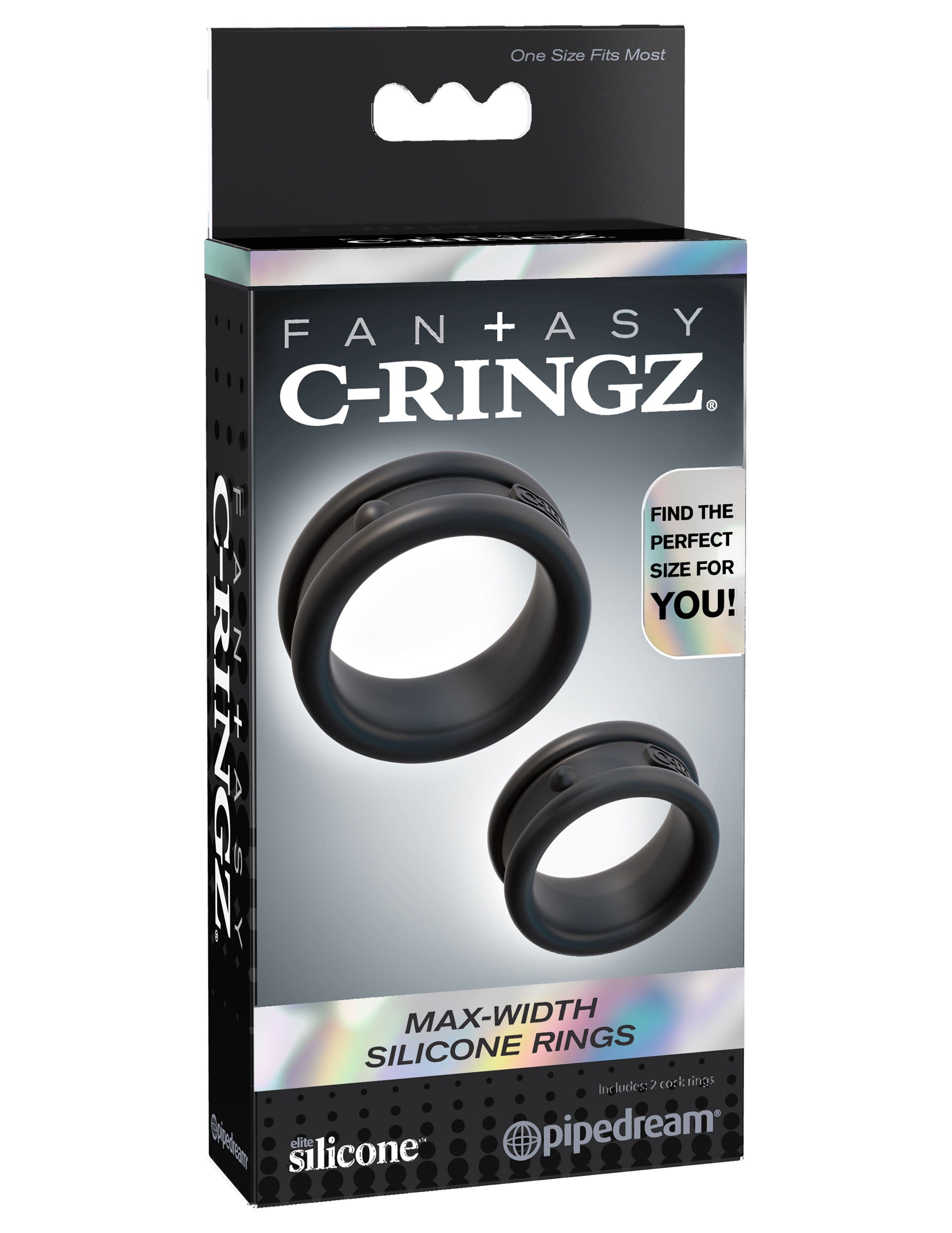 Fantasy C-Ringz Max Width Silicone Cock Rings Set of 2 > Cock Ring > Sets