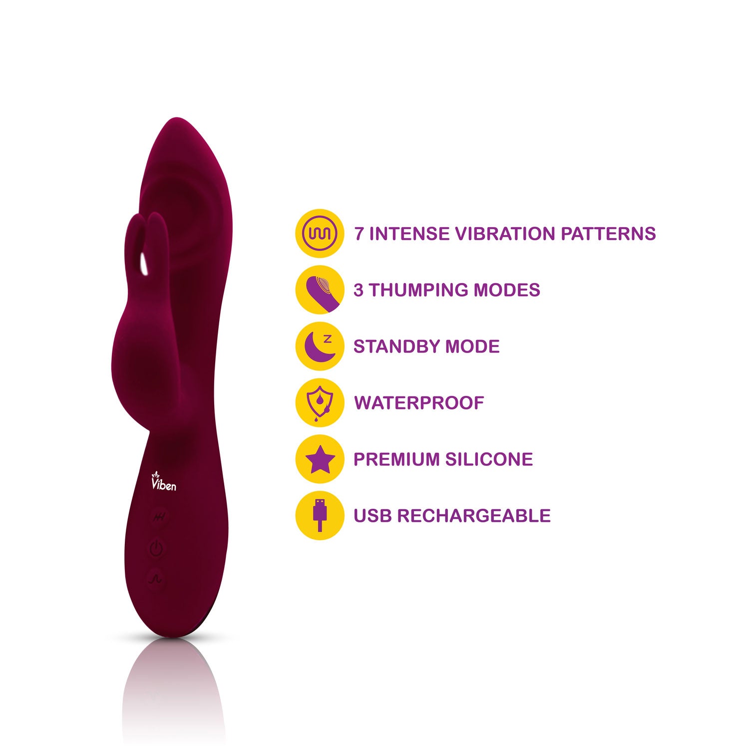 Viben Pzazz Thumping Rabbit Ruby > Vibrators > Ladies > Rabbit