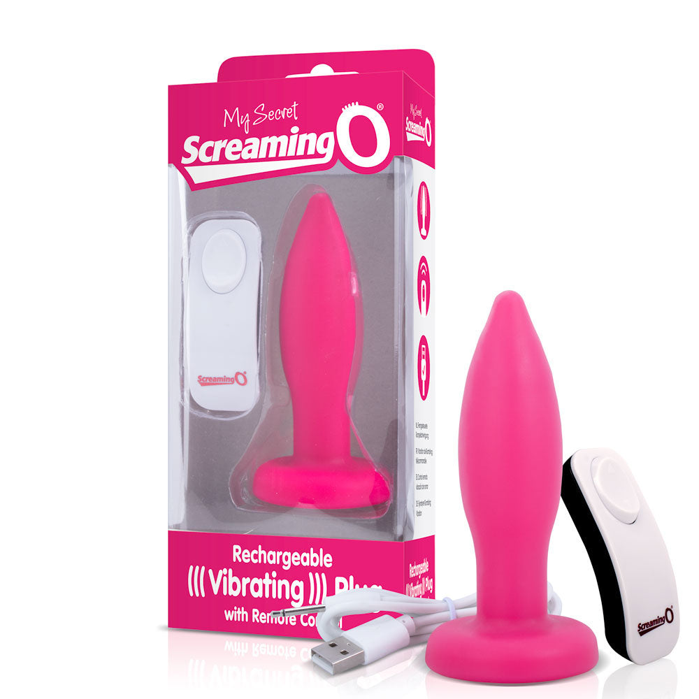 Screaming O My Secret Charged Plug – Remote-Controlled Rechargeable Silicone Vibrating Butt Plug > Anal Range > Vibrating Butt Plugs