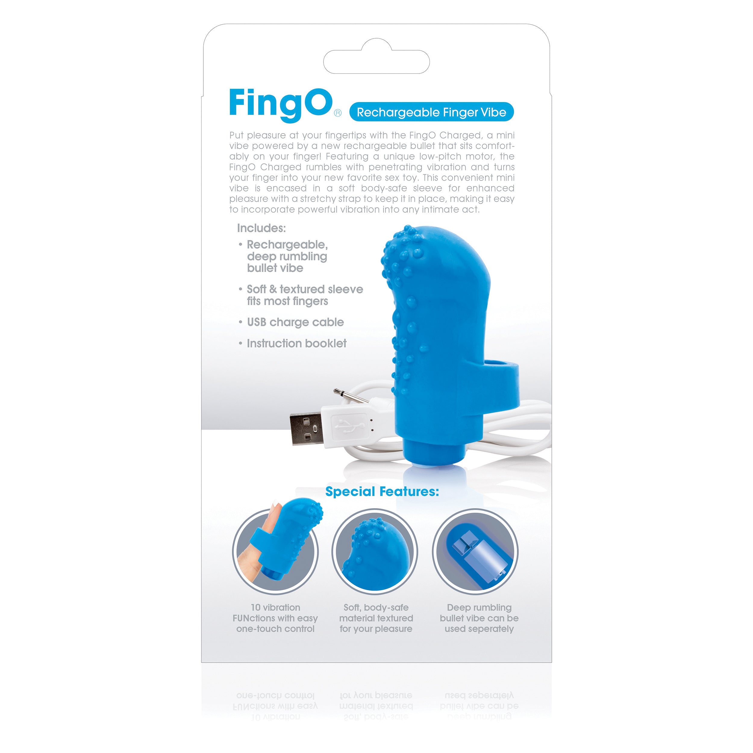 Charged Fing O – Rechargeable Mini Finger Vibrator with Vooom Technology > Vibrators > Finger Vibrators