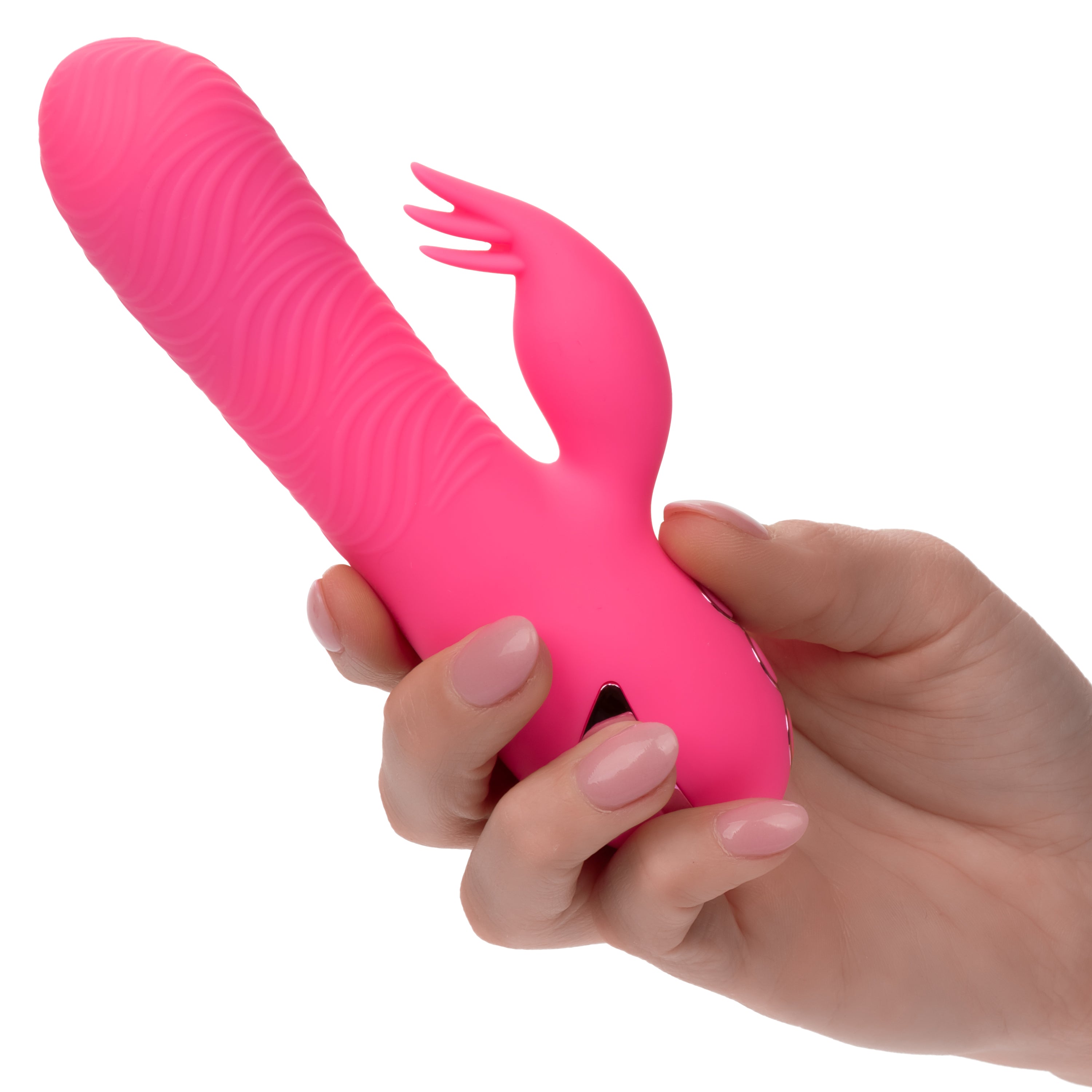 California Dreaming Sacramento Sweetie Pink Dual Stimulator with Rotating Beads and 10 Vibration Modes Secondary image