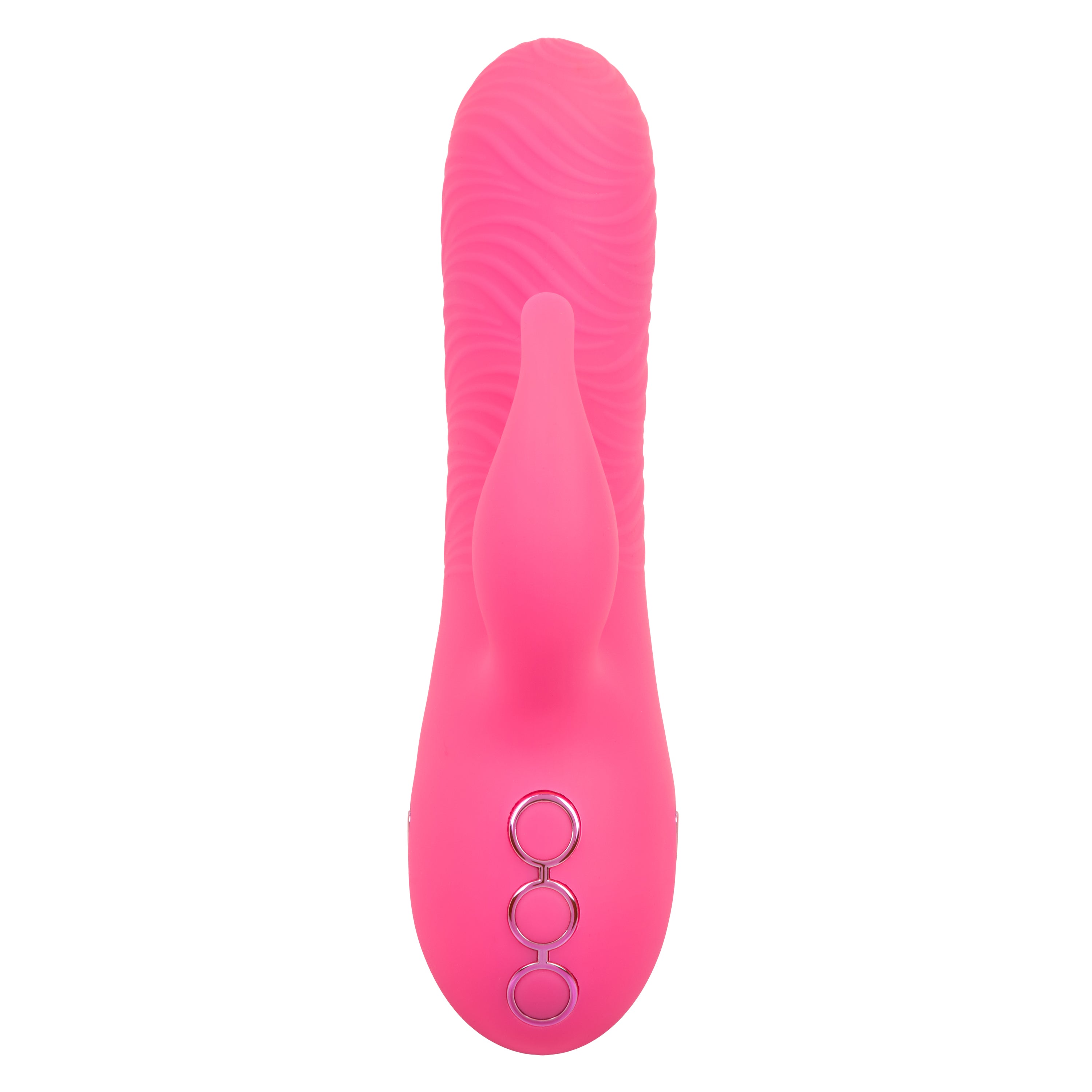 California Dreaming Sacramento Sweetie Pink Dual Stimulator with Rotating Beads and 10 Vibration Modes VIBRATORS-RABBIT