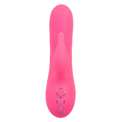 California Dreaming Sacramento Sweetie Pink Dual Stimulator with Rotating Beads and 10 Vibration Modes VIBRATORS-RABBIT