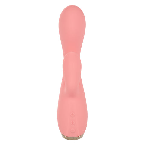 Uncorked Zinfandel Pink Dual Massager with Textured Teaser and 10 Speeds Silicone Vibrator > Vibrators > Ladies > Rabbit