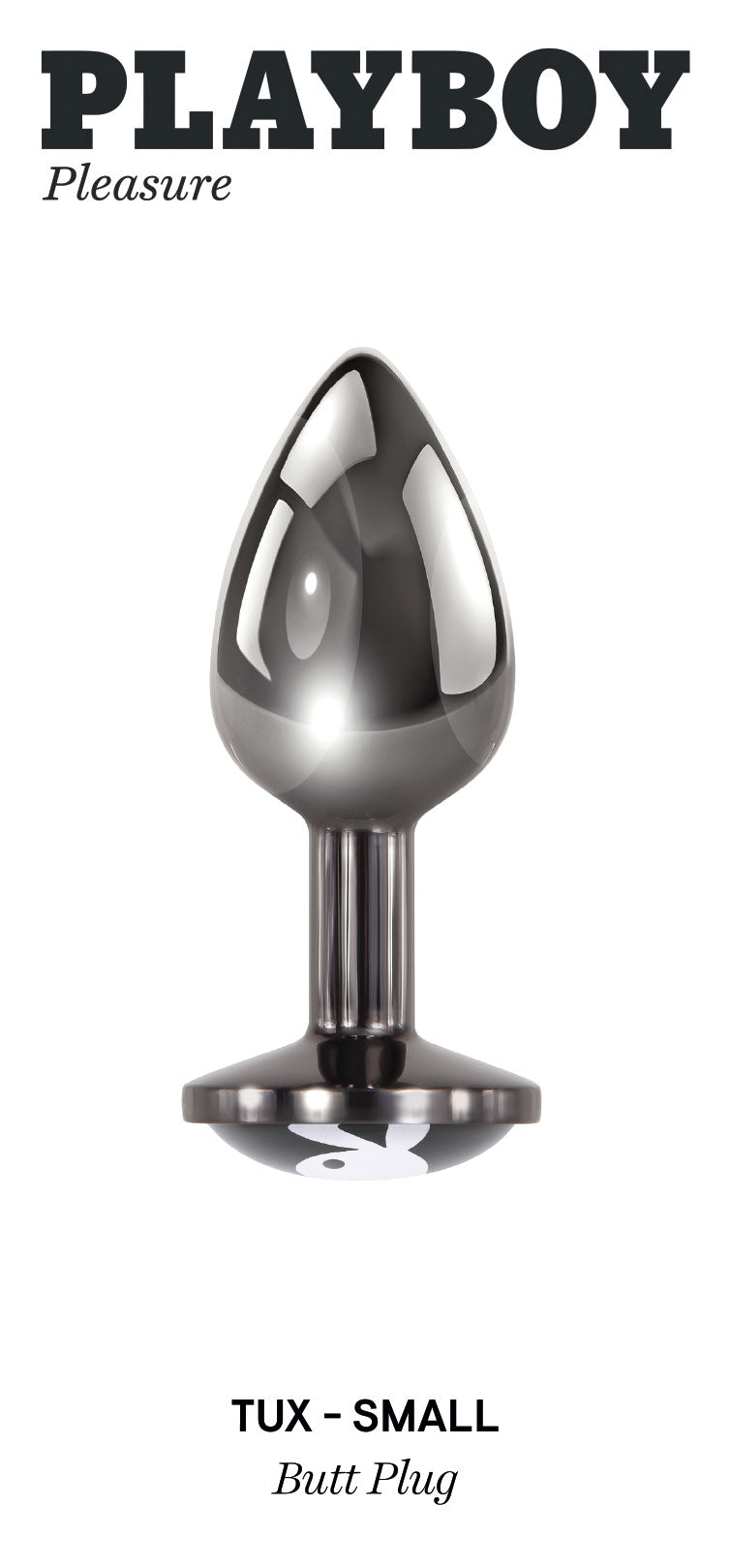 Playboy Pleasure Tux Small Metal Butt Plug 7.4 cm Size > Anal Range > Jewel Butt Plugs
