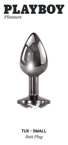 Playboy Pleasure Tux Small Metal Butt Plug 7.4 cm Size > Anal Range > Jewel Butt Plugs
