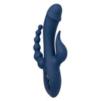 III Triple Orgasm (Blue) – Triple Action Silicone Massager with Vibrating Shaft and Beaded Tail > Vibrators > Ladies > Rabbit Multi