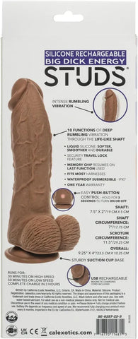 Big Dick Energy Studs – 7.5" Rechargeable Silicone Hands-Free Vibrator > Vibrators > Realistic Vibrators