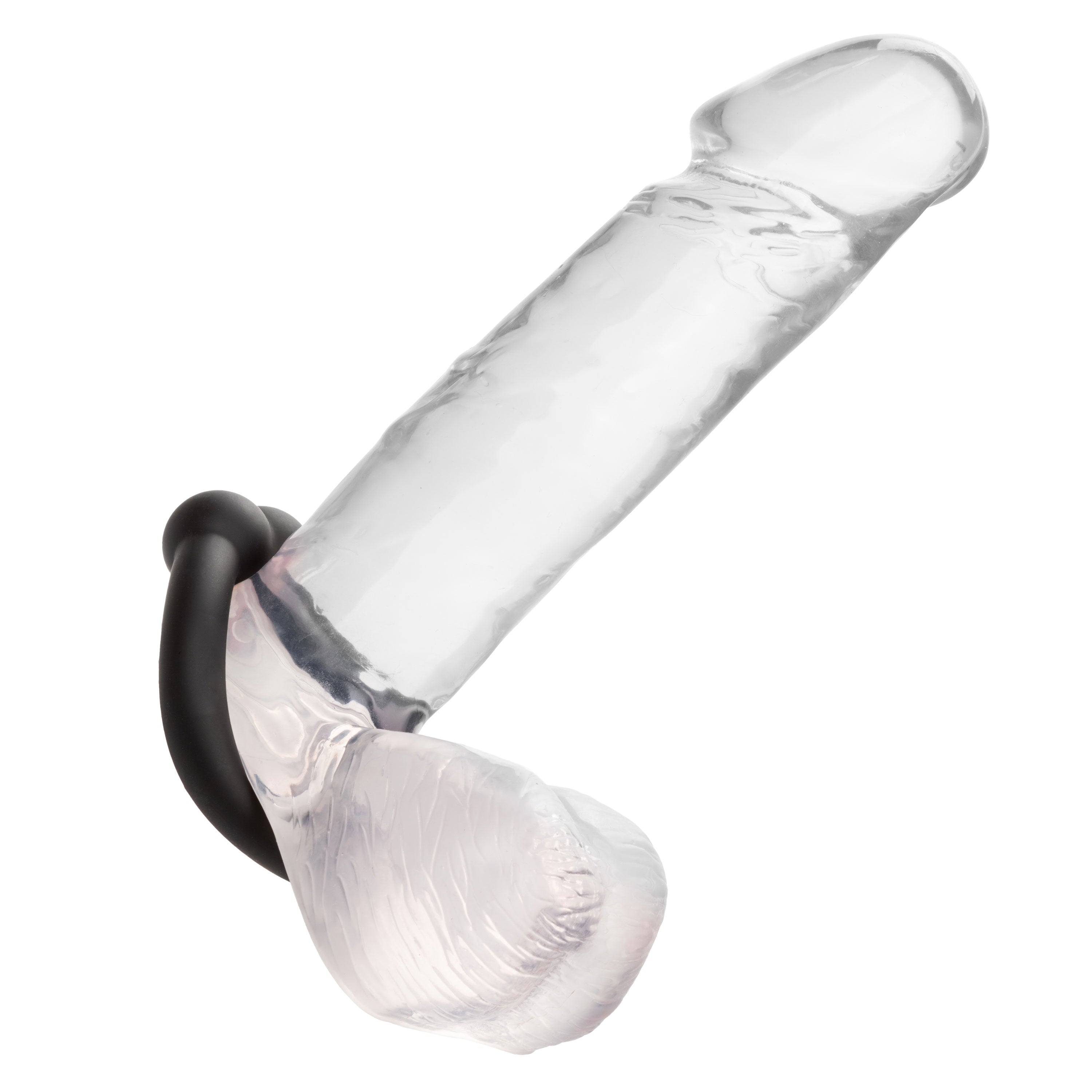 Alpha Liquid Silicone Muscle Ring Stretchy Comfortable Enhancer Ring Black COCK RINGS