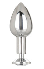 Star Fucker Mini Plug Black Silicone Dual Enhancer with Metal Probe and Sparkling Gem Base > Anal Range > Prostate Plugs