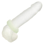 Alpha Glow-In-The-Dark Liquid Silicone Prolong Sexagon Ring White Medium > Cock Ring > Single