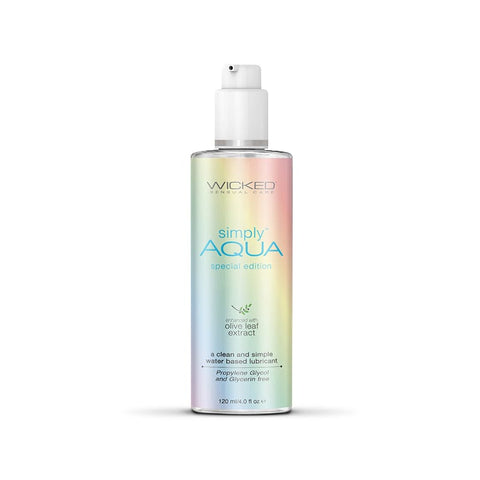 Wicked Simply Aqua Pride 120 ml Water Based Lubricant Bottle Lubricants, Creams & Glides