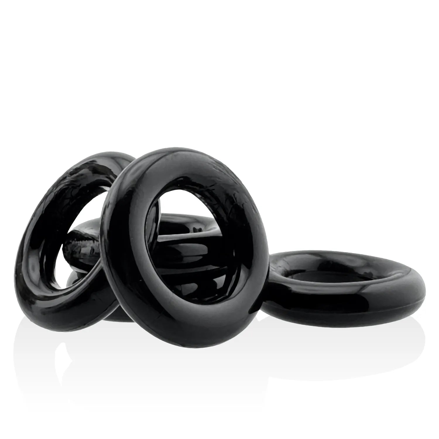 Jacker 5-Stack Five-Pack Tube Super-Strong Cockrings Black Secondary image