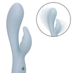 Contour Kali Flexible Dual Massager in Light Blue with 10 Vibration Functions and Rechargeable Blue > Vibrators > Ladies > Rabbit