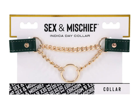 Indica Day Collar (Green) – Adjustable Faux Leather Collar > Bondage Gear > Collars & Leashes