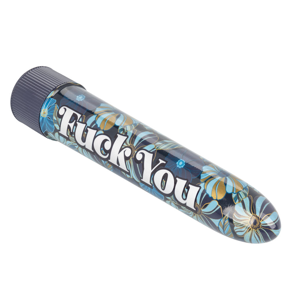 Naughty Bits Fuck You Personal Vibrator Floral Design 10-Function Powerful Massager Vibrators - G Spot