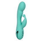 California Dreaming Tahoe Temptation Silicone Massager in Aqua Blue with Dual Vibration and Pinpoint Teaser > Vibrators > Ladies > Rabbit