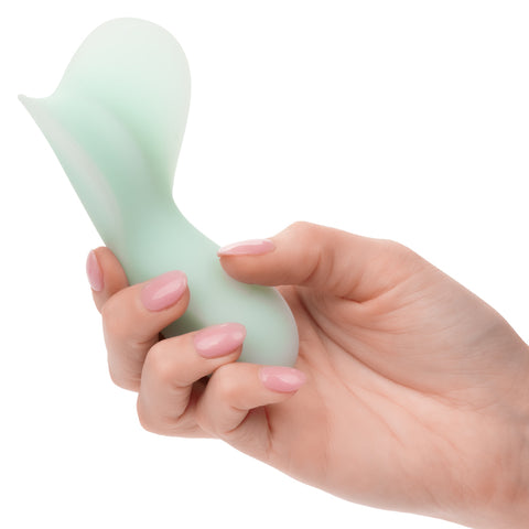 Pacifica Tahiti Full Coverage Massager in Mint Green with 10 Functions, Liquid Silicone, USB Rechargeable, Waterproof IPX7 Vibrators