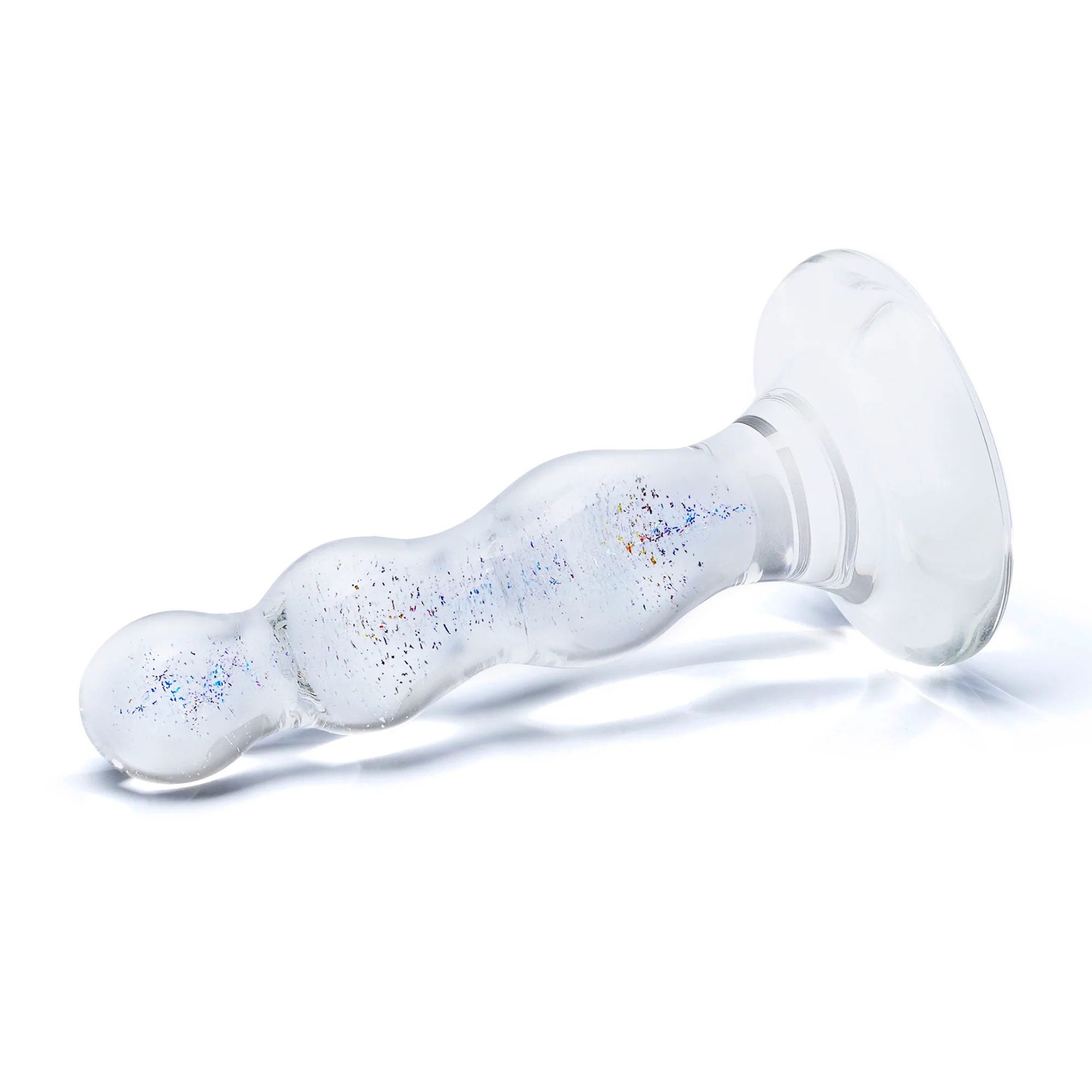 Glas 4 Inch Triple Play Beaded Clear Glass Butt Plug > Glass > Toys