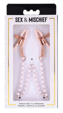 Sex and Mischief Peaches n CreaMe Pearl Nipple Clamps > Sex Toys > Nipple Clips