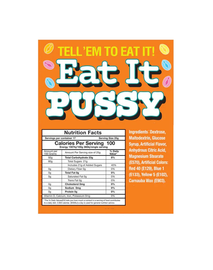 Eat It Pussy – 3oz Vagina-Shaped Candy Bag Secondary image