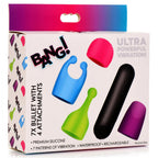 Bang! Bullet Vibrator with 4 Glow-in-the-Dark Attachments, Waterproof Silicone, 7 Vibration Patterns > Vibrators > Mini Vibrators