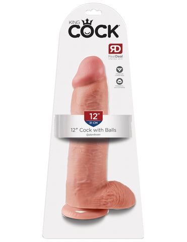 King Cock 12 Inch Dong With Balls – Realistic 30.5 cm Dildo > Dildos > Oversized Toys