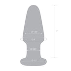 Glas 3.5 Inch Clear Hand Blown Glass Butt Plug with Tapered Tip Beginner Anal Toy Clear > Glass > Toys