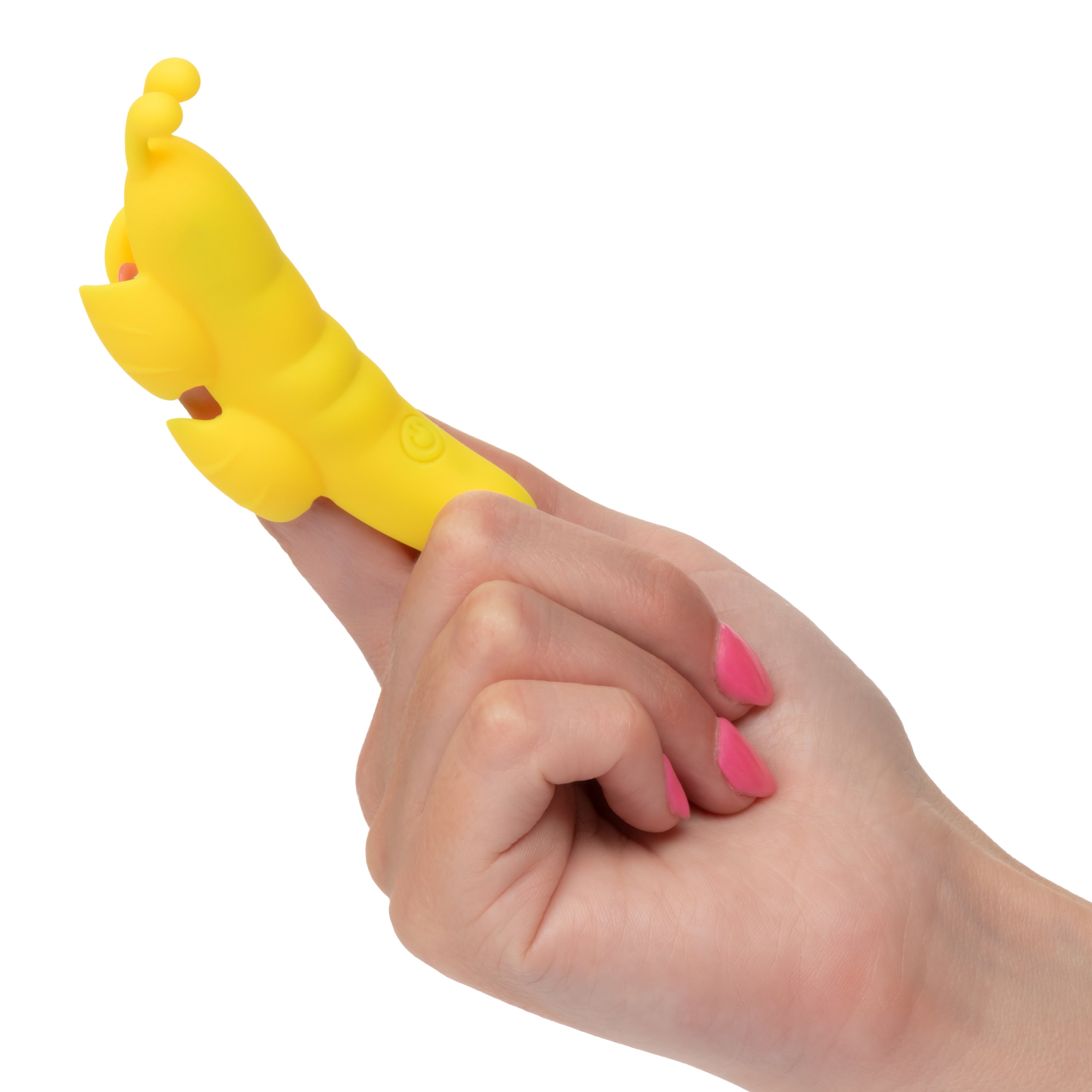 Neon Vibes The Butterfly Vibe Yellow Silicone Finger Teaser with 10 Functions and USB Rechargeable Finger Stimulator