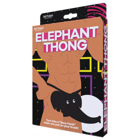 Elephant Thong – One Size Cotton Stretch Waistband Thong Black One Size > Clothes > Mens Thongs