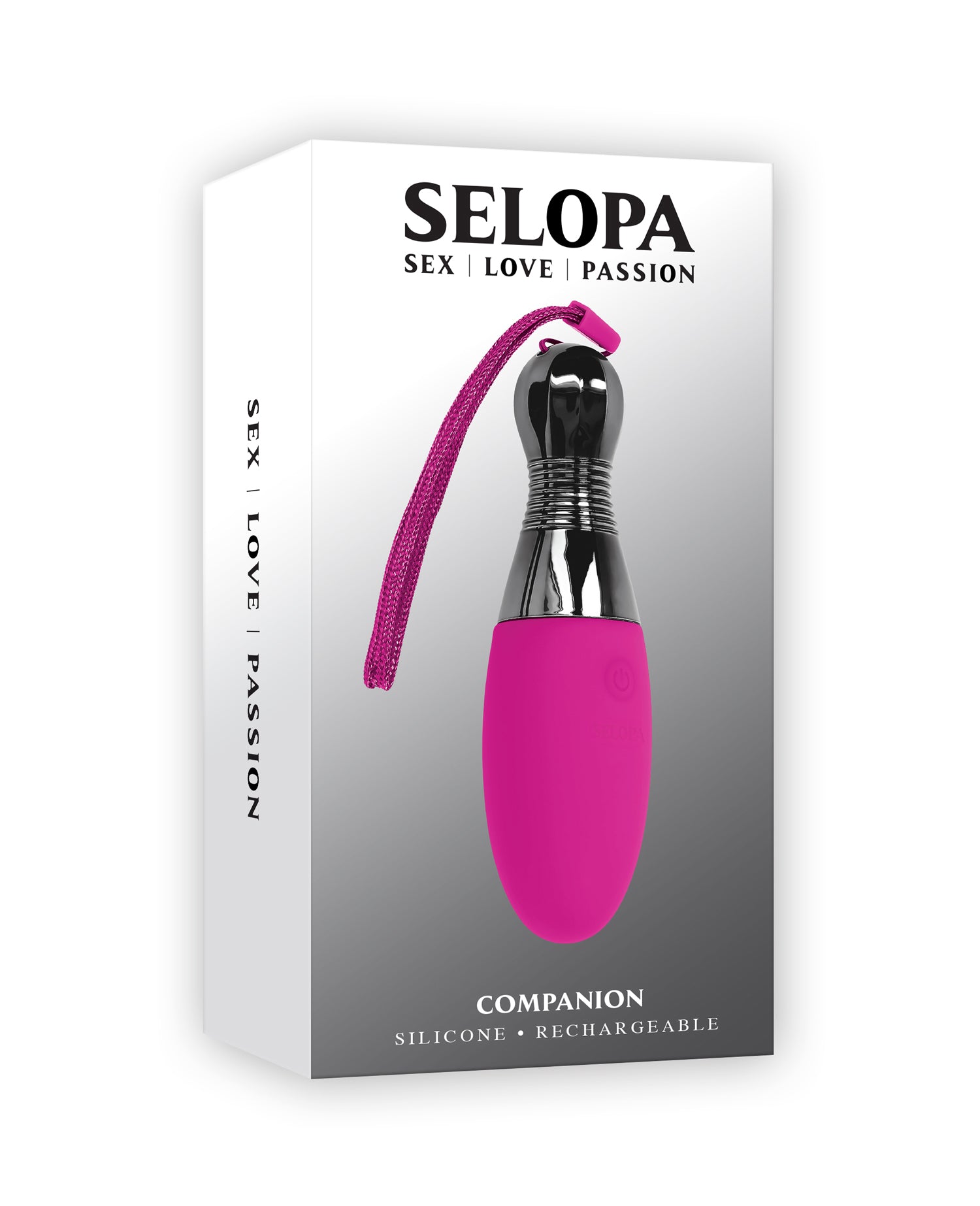 Selopa Vibrating Egg with Chrome Handle - Pink 11.9cm Pink > Sex Toys For Ladies > Vibrating Eggs