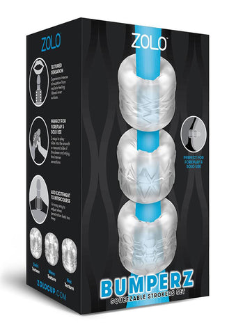 Zolo Bumperz 3 Piece Set – Textured Strokers > Sex Toys For Men > Masturbators > Manual