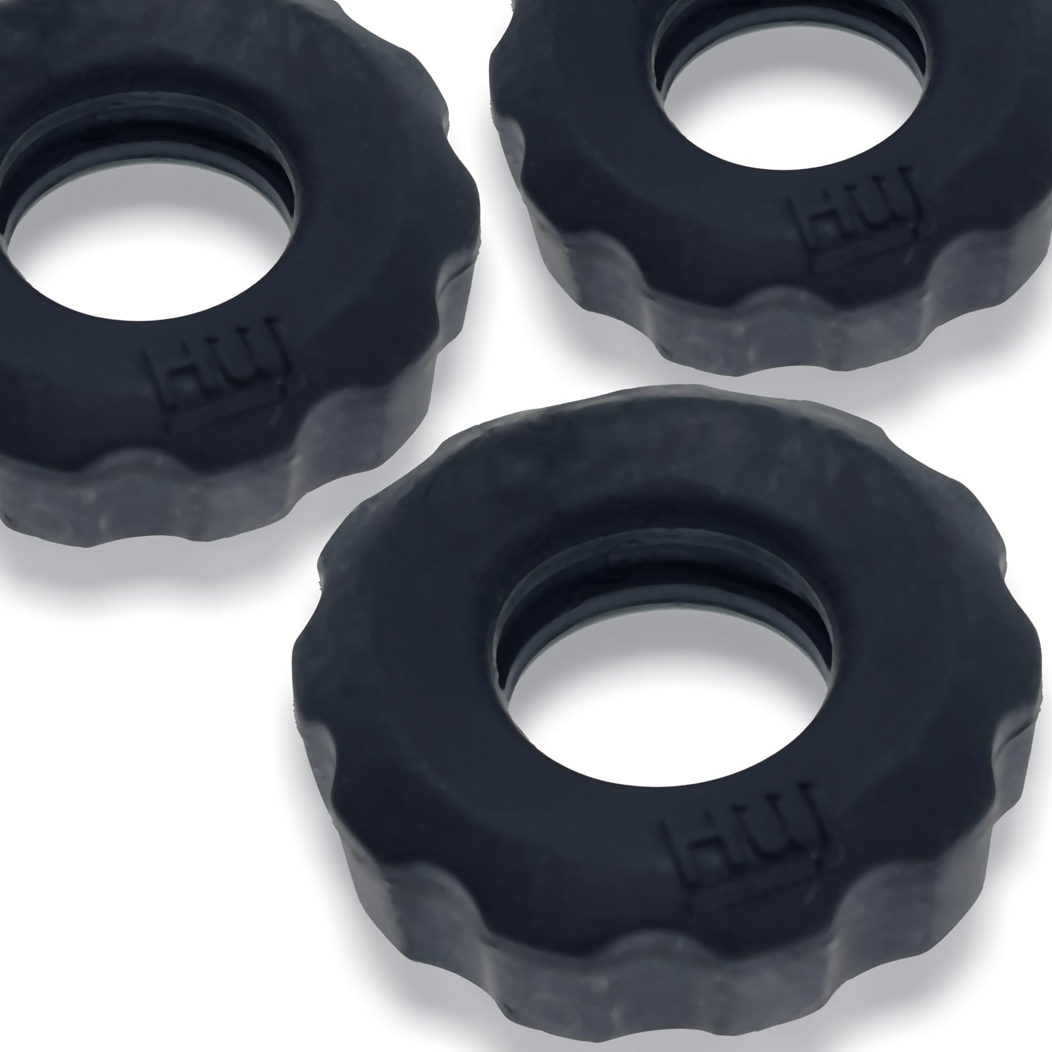 Super Hunkyjunk 3 Piece Cockrings Tar Ice for Enhanced Bulge and Firmness > Cock Ring > Sets