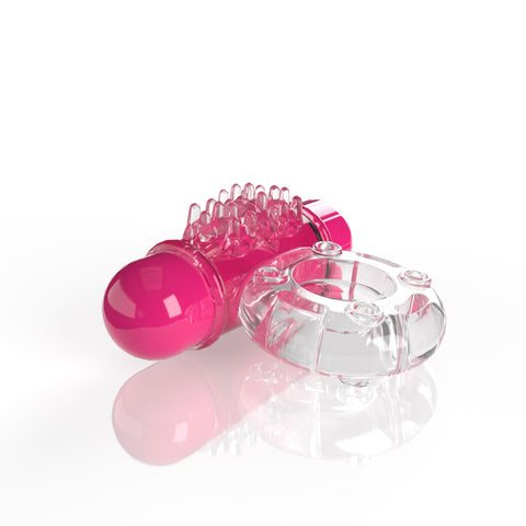 Screaming O 4T OWow Super Powered Vibrating Ring Strawberry Color Body Safe Waterproof Default Title > Cock Ring > Vibrating