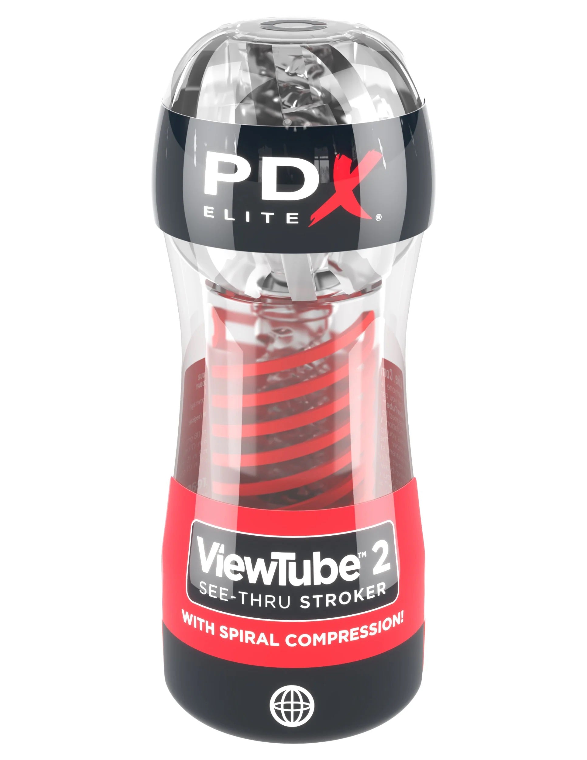 Pdx Elite Viewtube 2 Clear Stroker for Enhanced Pleasure and Visual Stimulation Clear Strokers - Manual