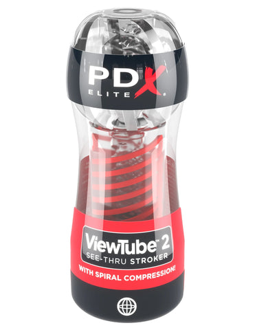 Pdx Elite Viewtube 2 Clear Stroker for Enhanced Pleasure and Visual Stimulation Clear Strokers - Manual