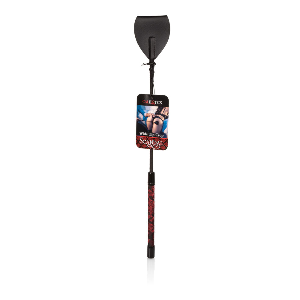 Scandal Wide Tip Crop with Hand-Stitched Tip and Designer Handle Bondage Riding Crop Whips & Paddles