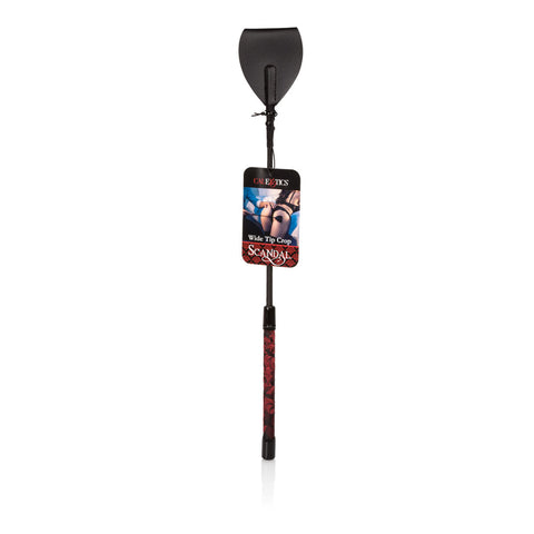 Scandal Wide Tip Crop with Hand-Stitched Tip and Designer Handle Bondage Riding Crop Whips & Paddles