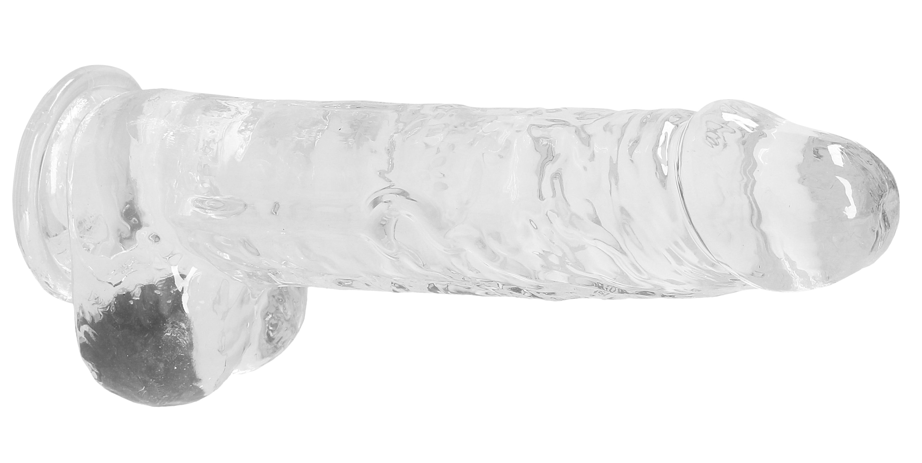 RealRock Crystal Clear 9 Inch Realistic Dildo With Balls – Body-Safe Dildo > Dildos > Realistic Dildos