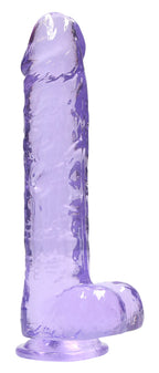 RealRock Crystal Clear 9 Inch Realistic Dildo with Balls Suction Cup – Body Safe TPE Dildo > Dildos > Realistic Dildos