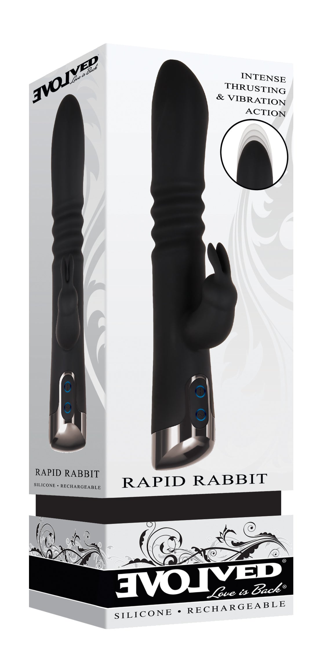 Evolved Rapid Rabbit 25.4 cm Thrusting Vibrator > Vibrators > Ladies > Rabbit Multi