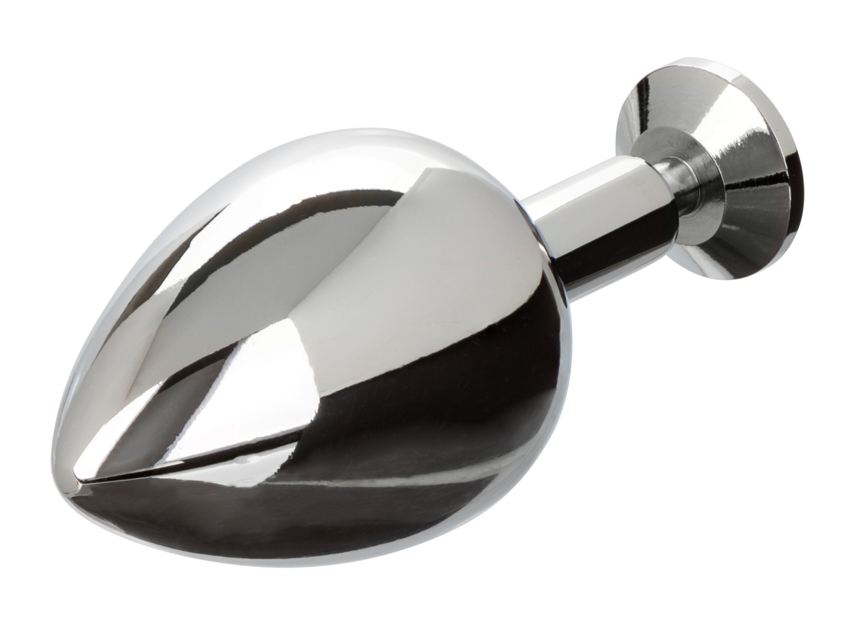 Star Fucker XL Teardrop Plug Black Silicone and Silver Metal Dual Enhancer with Sparkling Gem Accent > Anal Range > Prostate Plugs