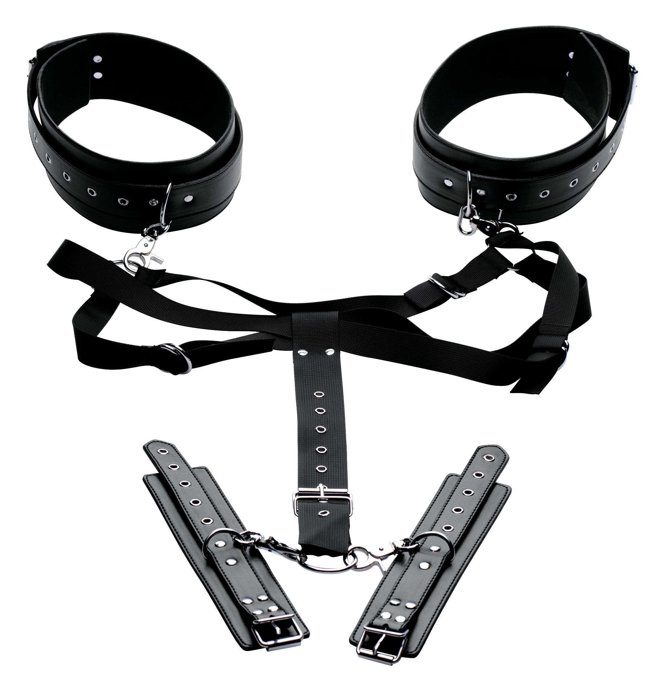 Master Series Acquire Thigh Harness and Wrist Cuffs – Restraint Set > Bondage Gear > Restraints