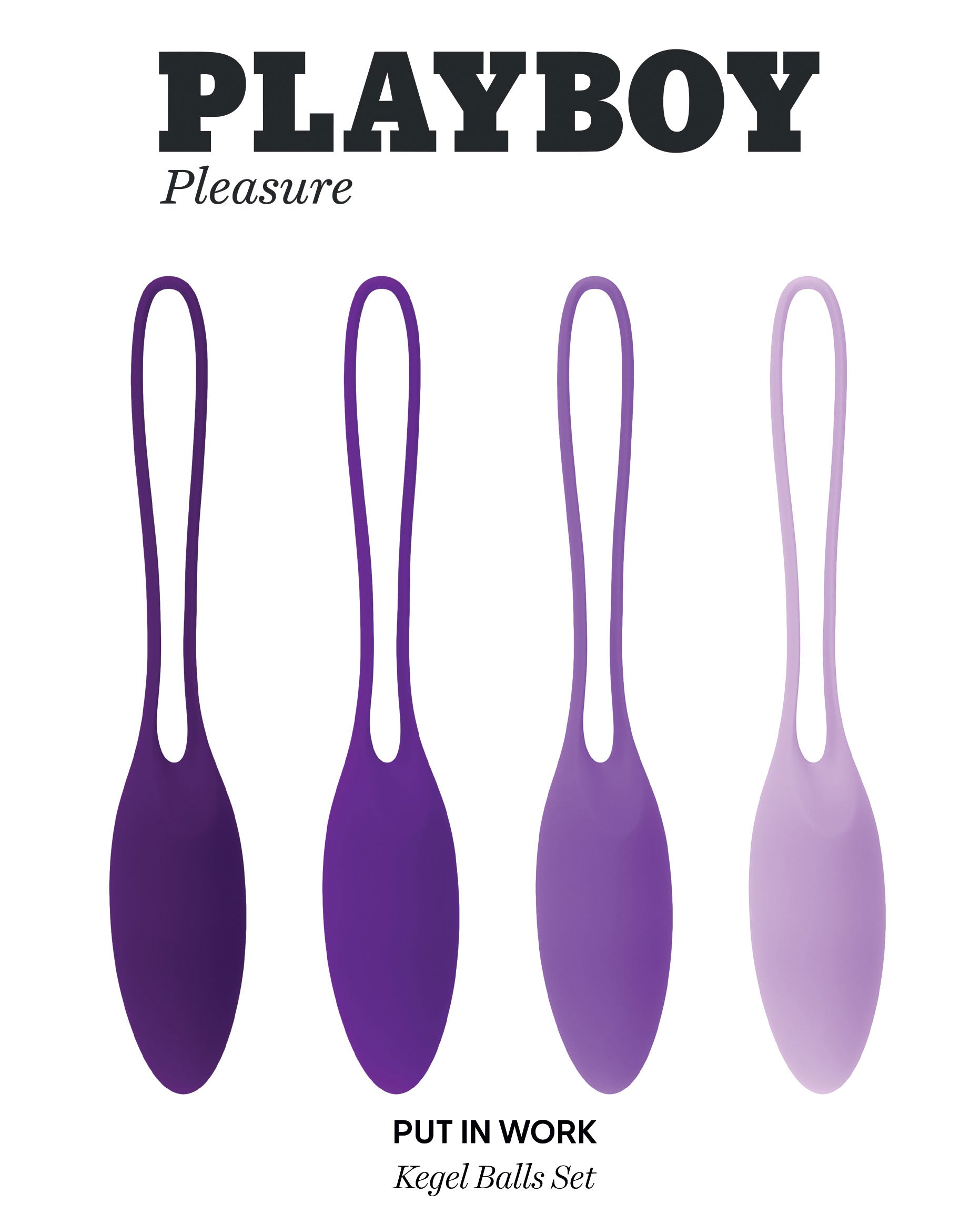 Playboy Pleasure Put In Work Kegel Ball Set – 4-Piece Pelvic Floor Exercise Kit > Sex Toys For Ladies > Kegel Exercise