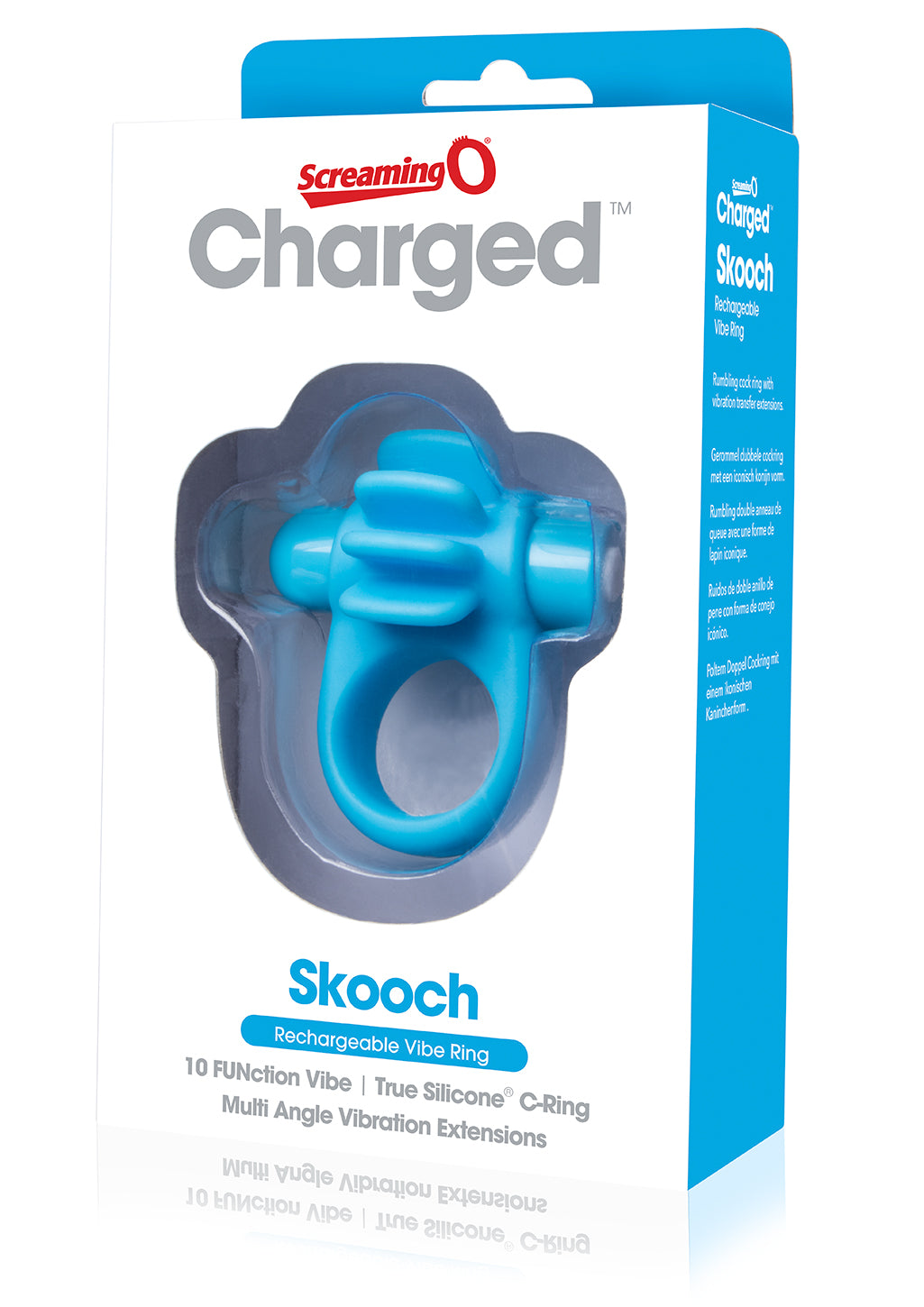 Skooch Charged Rechargeable Vibrating Cock Ring with Textured Silicone Stimulation > Sex Toys > Couples Toys