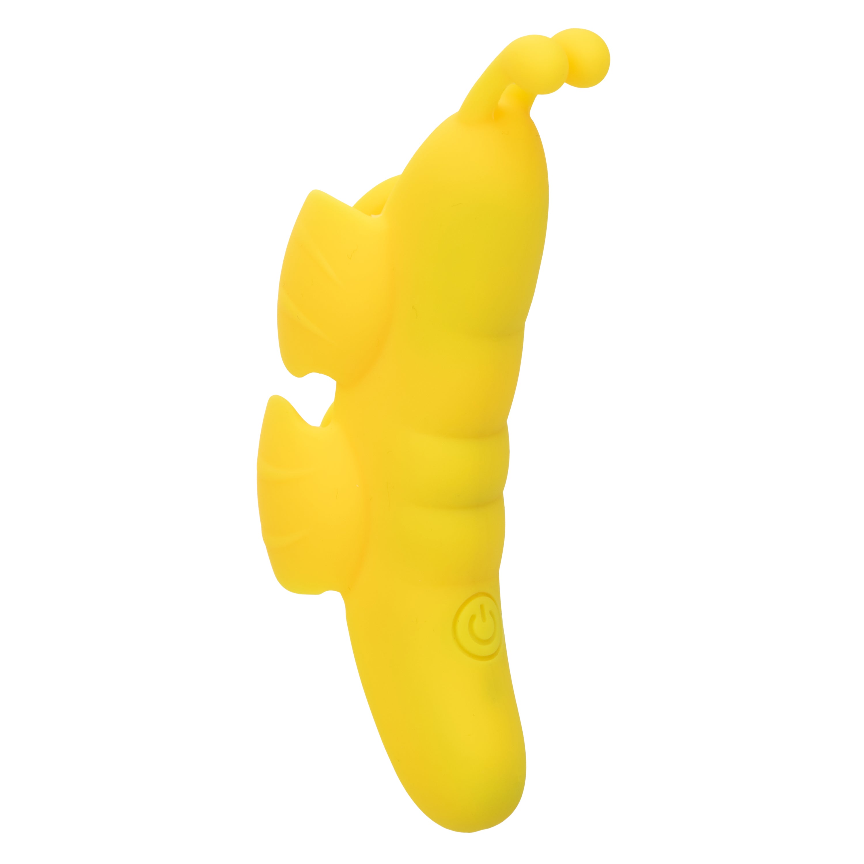 Neon Vibes The Butterfly Vibe Yellow Silicone Finger Teaser with 10 Functions and USB Rechargeable Finger Stimulator