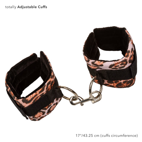 Unleashed Adventure Set 7-Piece Animal Print Faux Leather BDSM Kit with Travel Case > Bondage Gear > Bondage Kits