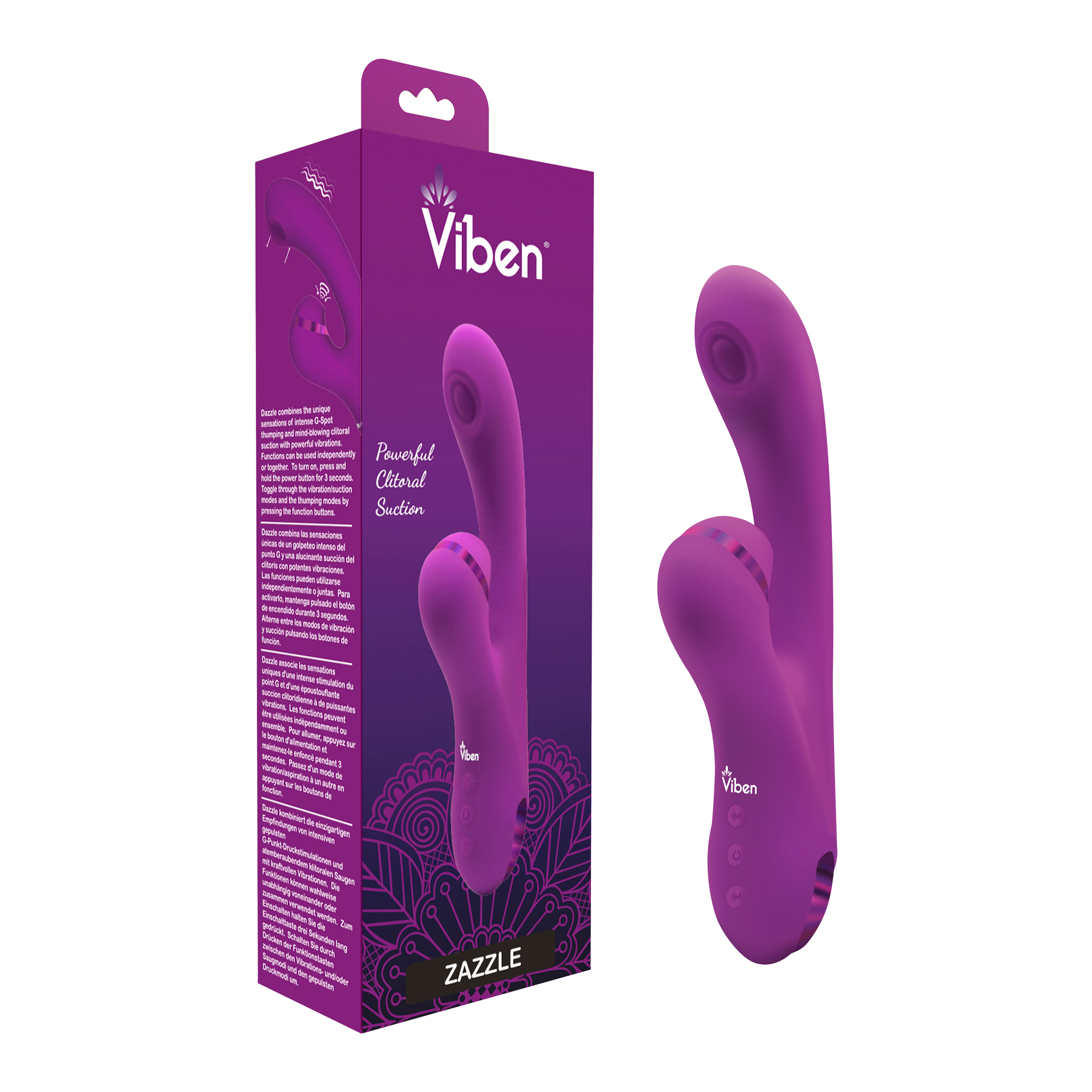 Viben Dazzle Thumping Rabbit in Berry > Vibrators > Ladies > Rabbit